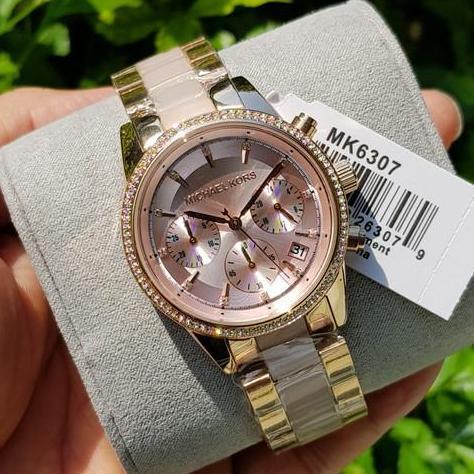 HARGA PRODUK [ORIGINAL] MICHAEL KORS Jam Tangan Wanita MK6307 Rosegold Original HARGA PRODUK