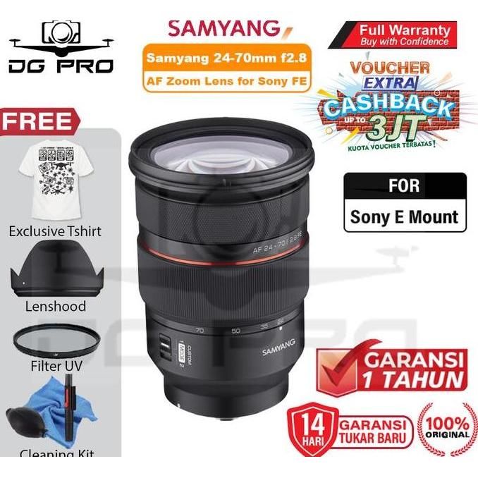 TERMURAH - Samyang AF 24-70mm f2.8 FE Sony Full Frame Lens / Lensa Samyang 24-70 mm f/2.8 Original
