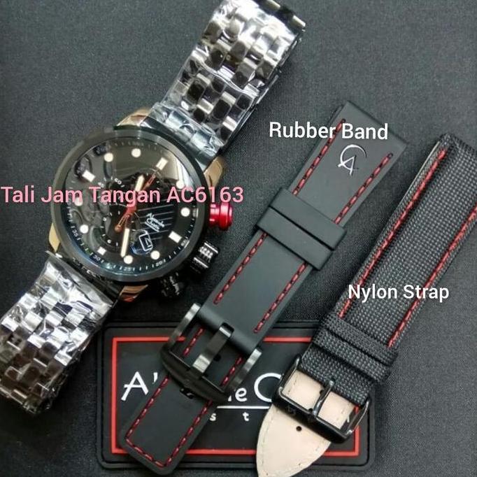 TALI JAM TANGAN STRAP RUBBER ALEXANDRE CHRISTIE AC6163 AC 6163 TALI JAM ORIGINAL