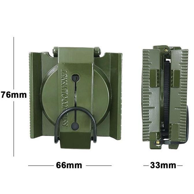 Kompas Compas Militer Portabel Lipat Metal Lensatic Prisma Compass L 45-8A MS