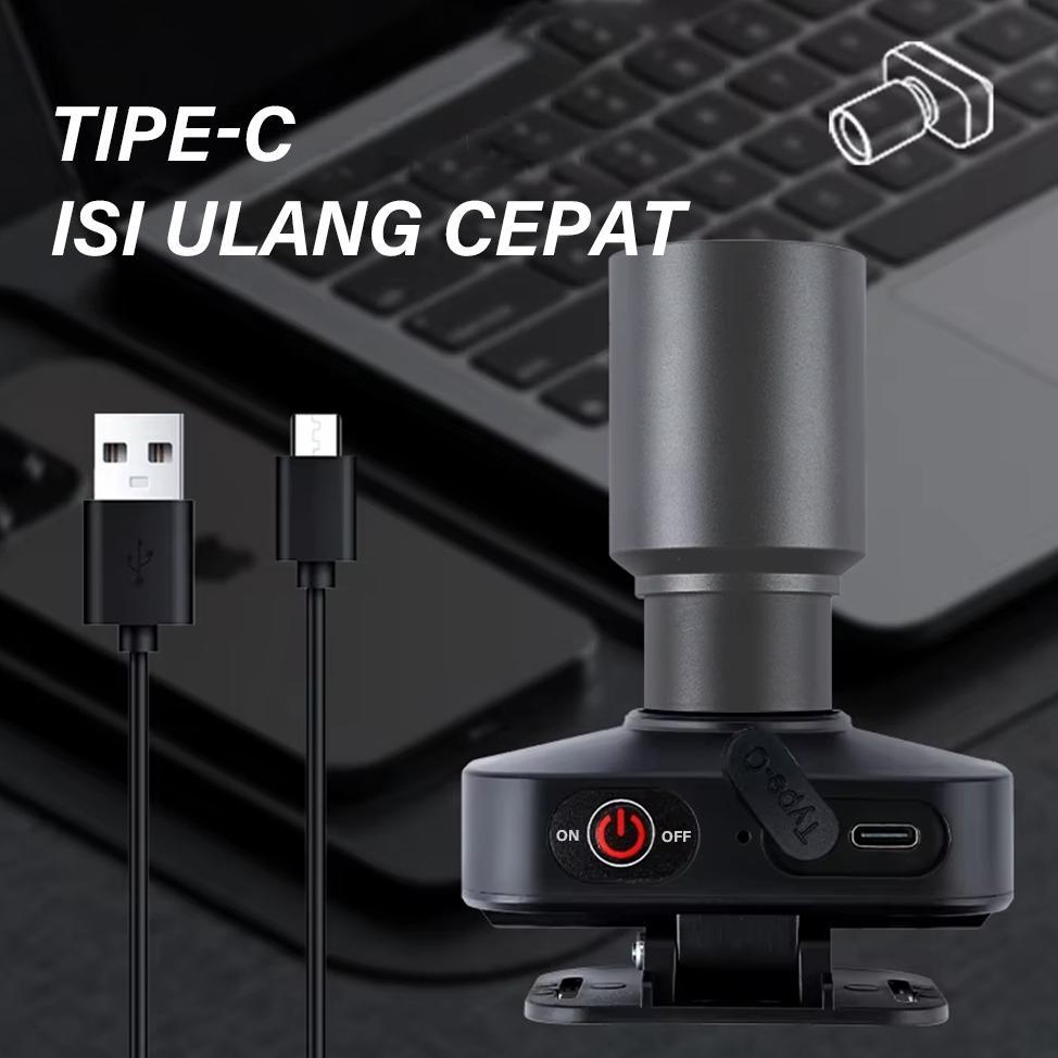OISHISQUARE ACCIAIIE SENTER KEPALA SUPER TERANG ANTI AIR SENTER KEPALA ZOOM 1000 LUMEN PREMIUM