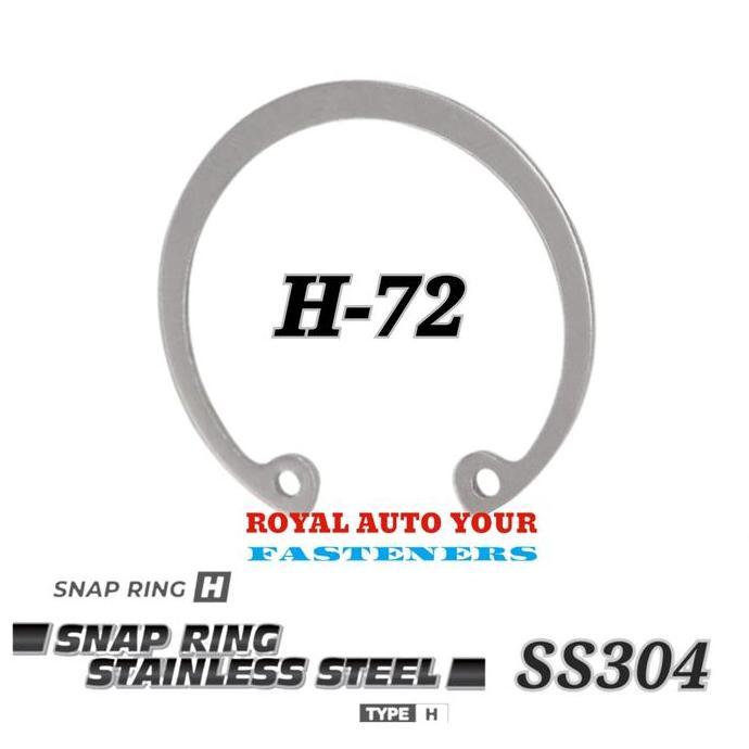 SS304 SNAP RING STAINLESS H72 INTERNAL CIRCLIP - SNAPRING TYPE H READY