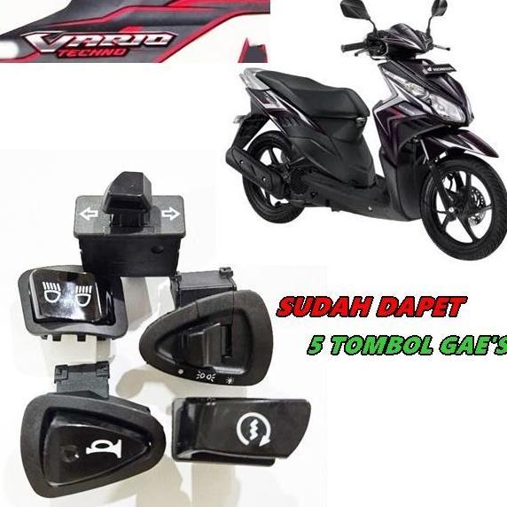 SAKLAR SET VARIO TECHNO 110 KARBU TOMBOL VARIO TECHNO KARBU FREE ONGKIR