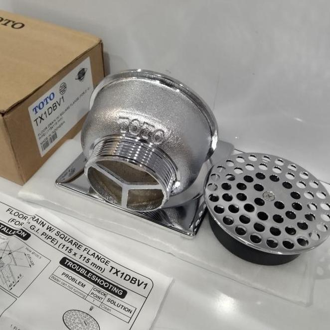 TOTO FLOOR DRAIN SQUARE TX1DBV1 ( Afur Lantai / saluran pembuangan lantai )
