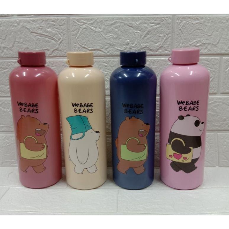 NEW BOTOL MINUM PLASTIK WE BABE BEARS 1000ML  WATER BOTTLE KARTUN LUCU 1 LITER