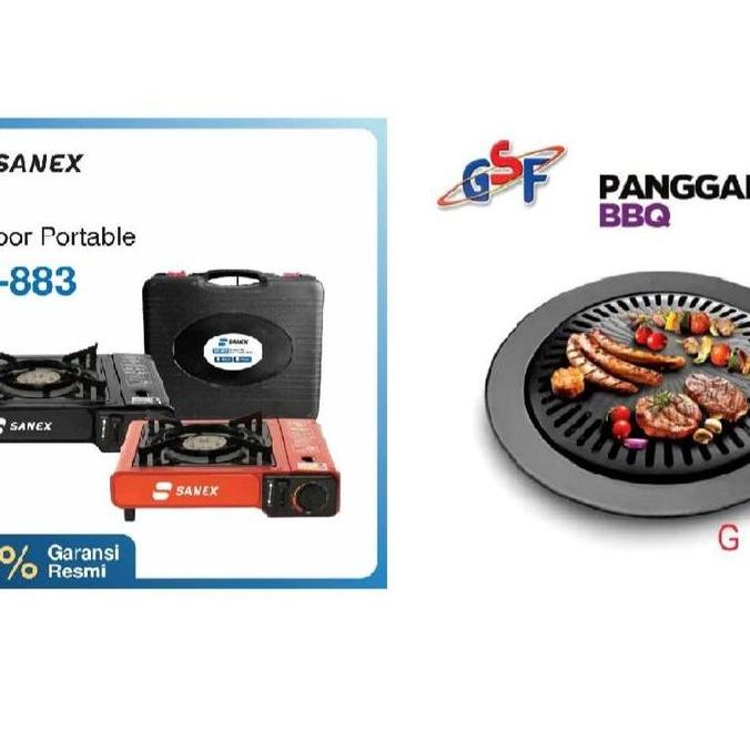 Paket Kompor gas Portable + BBQ Panggangan