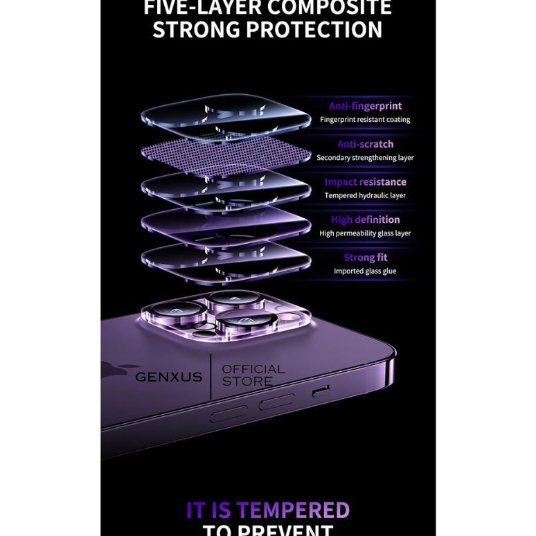BIG PROMO Genxus Camera Lens Clear Protector  For iPhone 11-17 Series Pelindung kamera Easy Insyall 