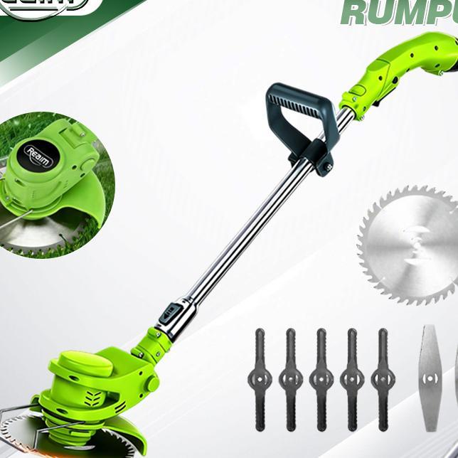 Reaim Mesin Potong Rumput Baterai 388V Mesin Pemotong Rumput Elektrik Alat Pemotong Rumput