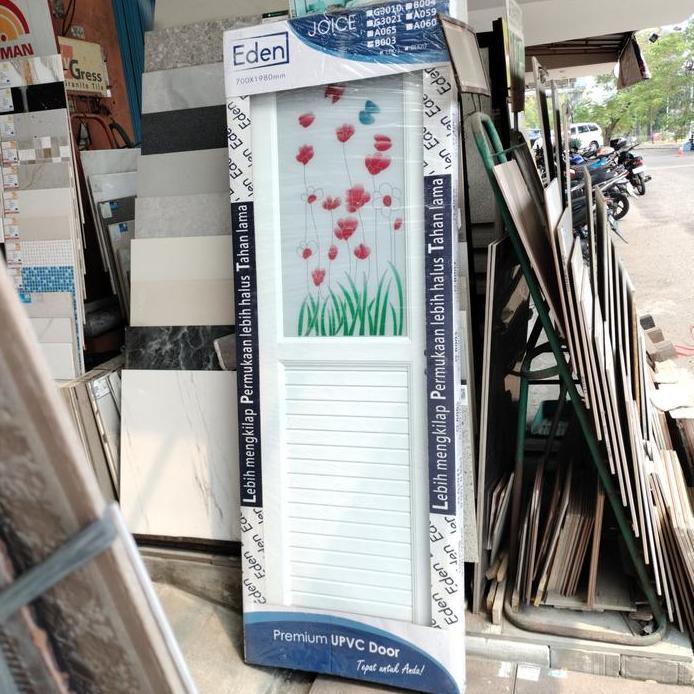pintu UPVC EDEN 1/2 kaca B003 70 x 198