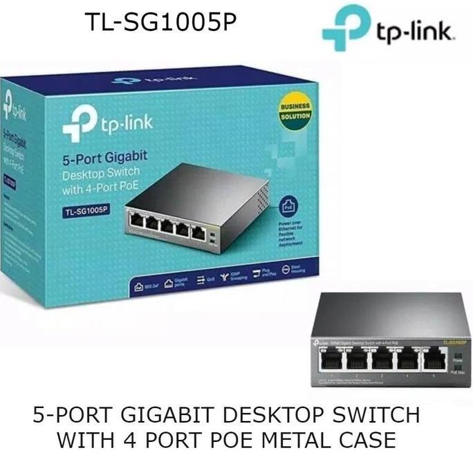 TERLARIS TPLINK TL-SG1005P 5 PORT 4PORT POE GABIT SG1005P