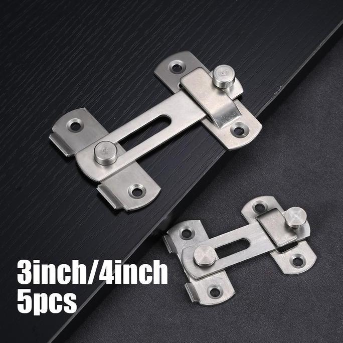 GIYANYAR 5pcs Grendel Overpal Gembok Selot Gerendel Gembok Pintu Sliding Rumah