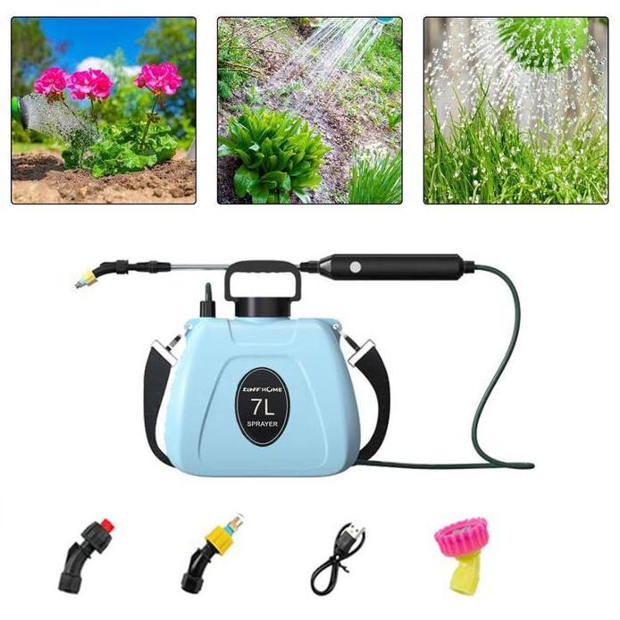 Sprayer Elektrik 8 Liter Semprotan Air Hama Tanaman Gendong 3 Nozzle Adjustable 2000mAh