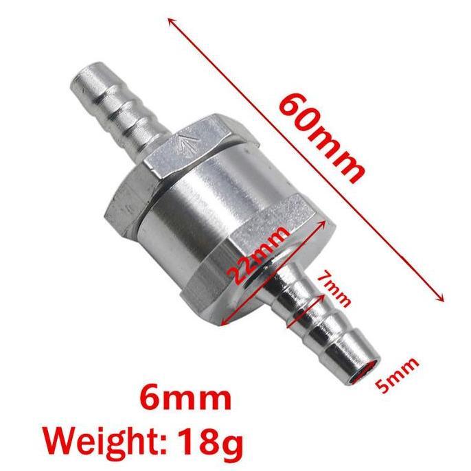 NICLIWITU One Way Valve / Katup Satu Arah 6/8mm / Aluminium Alloy Untuk Motor Mobil