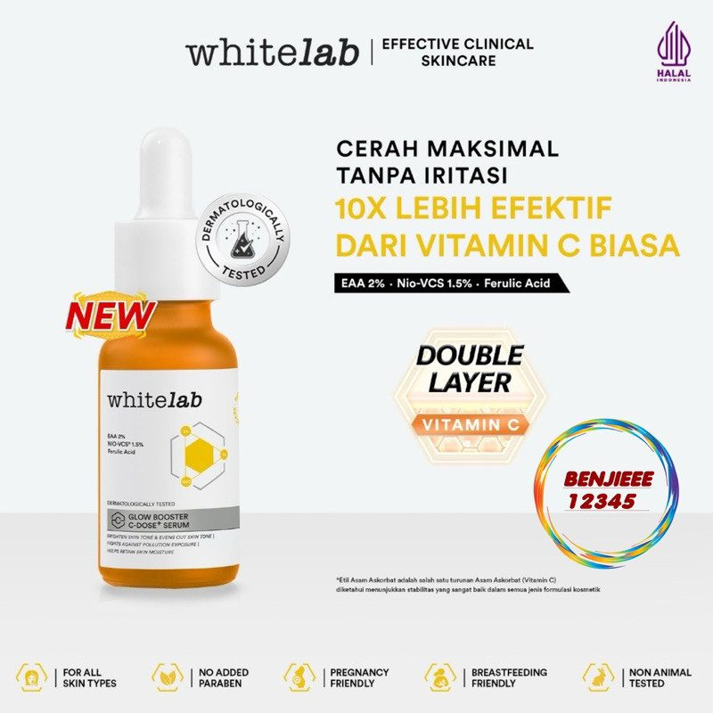 Whitelab C-Dose+ Brightening Serum Glow Booster Serum Vitamin C C Dose Whitelab Whitelab