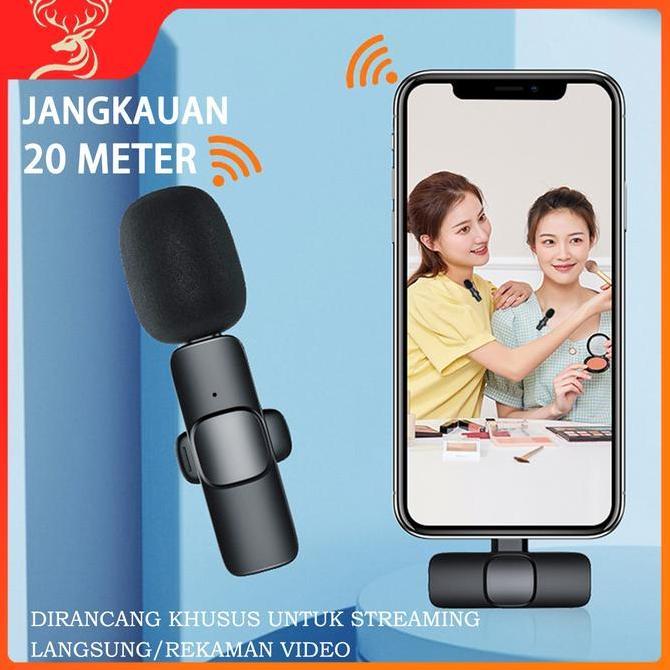 BOTOF K8 Mikrofon Nirkabel Mic Clip On Wireless Usb Audio Video Pembuatan Rekaman / Mic Bluetooth