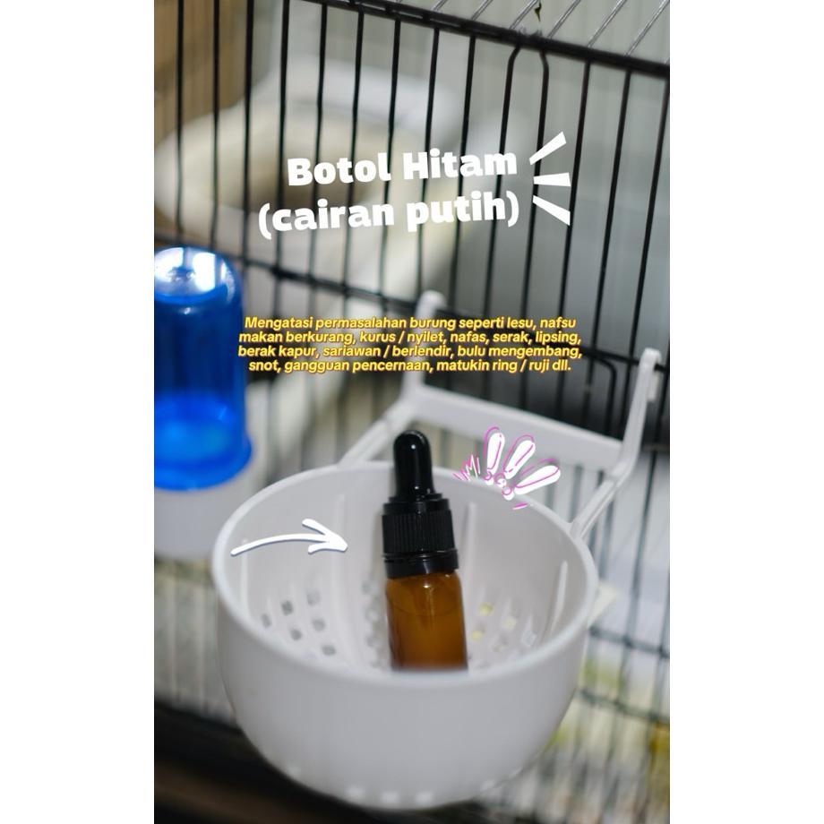 Botol Hitam (Cairan Putih) Obat Lesu, Nafsu Makan Berkurang, Kurus / Nyilet, Nafas, Berak Kapur, Sar