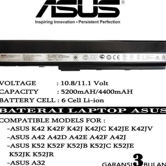 Baterai Original Laptop ASUS K42 K42J K42JA K42JB K42JC K42JE K42JK