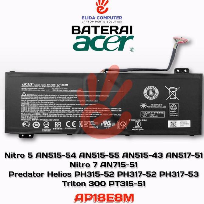 TERBARU - Baterai Acer Nitro 5 AN515-54 AN515-43 AN515-44 AN515-45 AN515-51