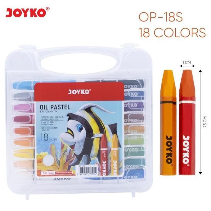 Lansungkirim- Crayon Joyko 18 Warna/Krayon Murah Joyko 18Warna/Oil Pastels Joyko Krayon Mewarnai
