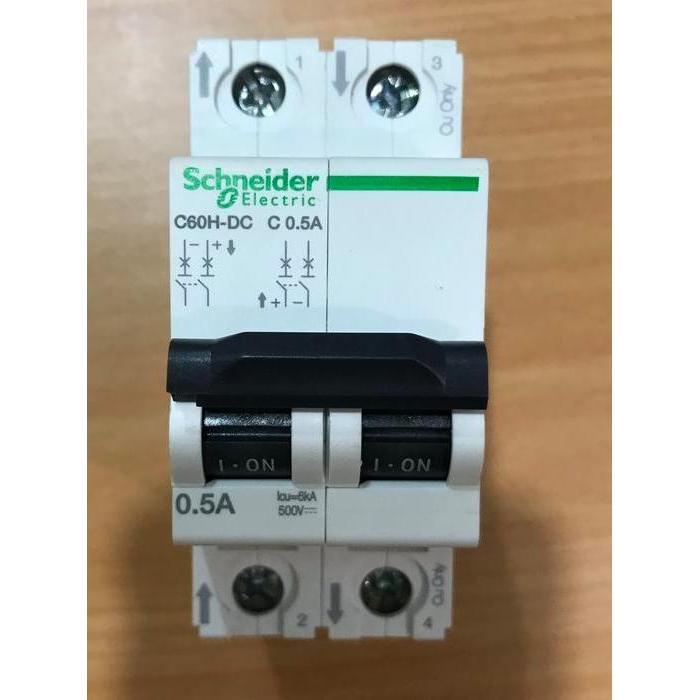 MCB C60H-DC 2P 0.5A Schneider