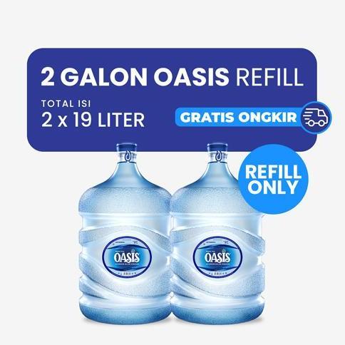 Dolci- 2 Galon Isi Ulang Oasis (Isi Saja). Air Putih Yang Memiliki Kadar Ph Standar Harga Terjangkau