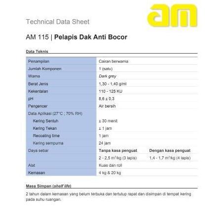 Handiknastujuh - Cat Am 115 Waterproofing Anti Bocor 4Kg Galon / Cat Pelapis Dak Anti Bocor Am 115 G