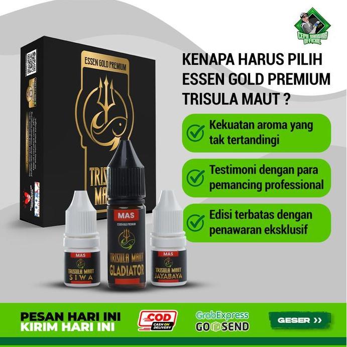 Jaaminkwalitas- Essen Trisula Maut Gold | Mancing Essen Untuk Ikan Mas Lele Patin Bandeng Bal Laut N