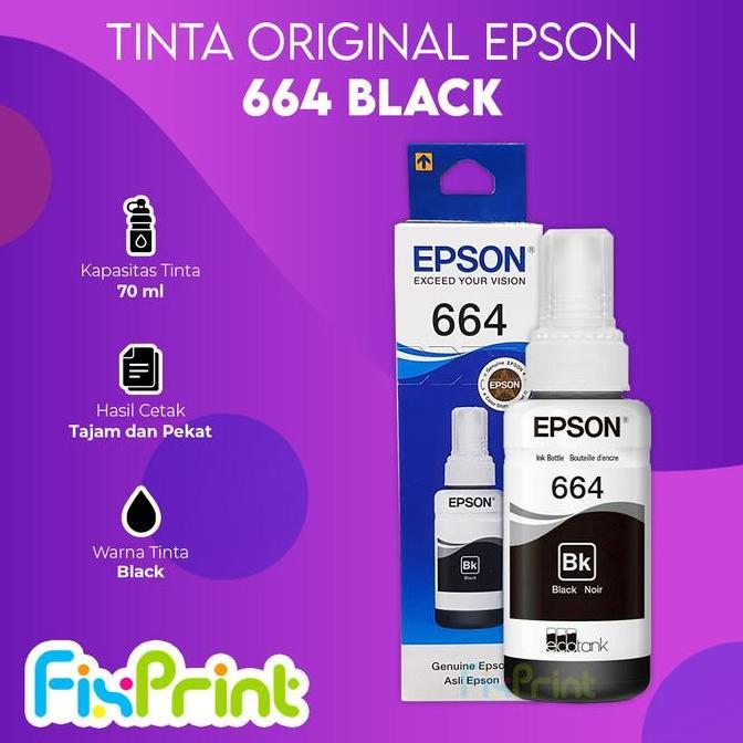 Kantorlengkap- Tinta Refill Epson 664 T664 40Ml Cabutan Printer L1 L10