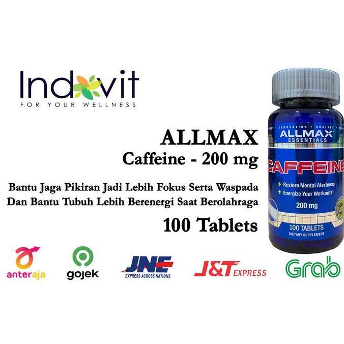 Cod,Bisaaja- Allmax Nutrition Caffeine 00 Mg 100 Tab Allmax Kafein Allmax Caffeine