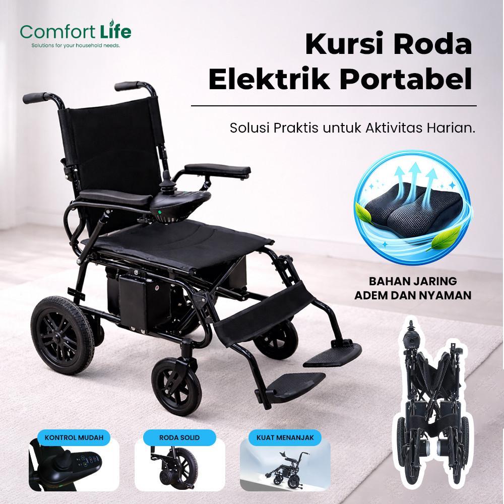 Kursi Roda Elektrik Lipat Otomatis Ringan Untuk Dewasa & Lansia