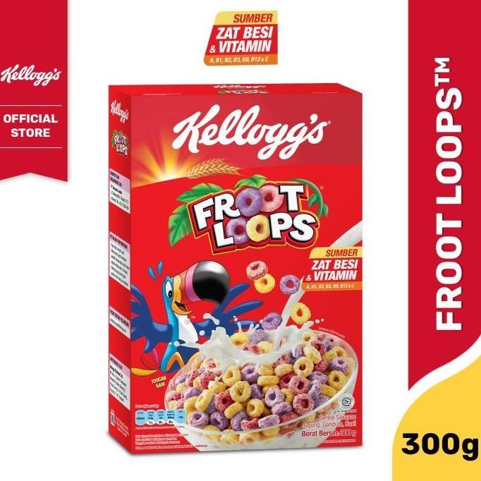 Sehatyuk- [Bundle Pcs] Kelloggs Froot Loops 300G + Kelloggs Coco Fills 150G Sereal Granola Coklat Ga