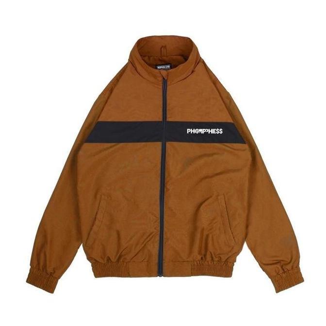 Uomo- Jaket Track Suit Tracktop Sport Bahan Taslan Jn Jacket Pria Wanita Kekinian Santai Formal Kain