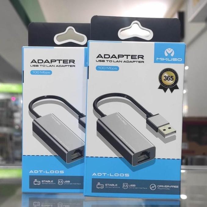 Mmhstore- Mikuso Adt-L005 Pro Usb To Lan Adapter 100Mb/S Nisuta Adt-L005 Pro Mikuso