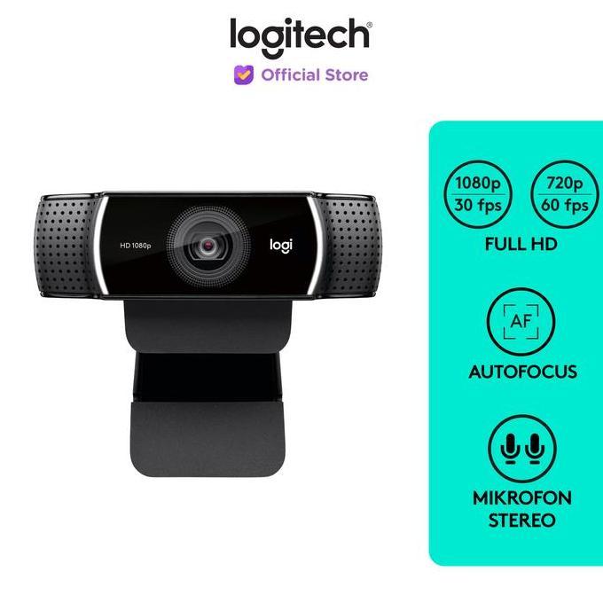 Logitech C922 Webcam Pro Streaming Full HD 1080p dengan Tripod