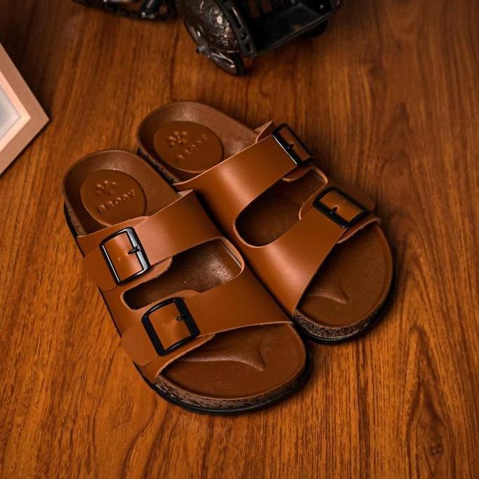 Sale Brody Bravo Sandal Pria Casual  Sandal Slop Puyuh Kekinian Model Birken Ban Dua