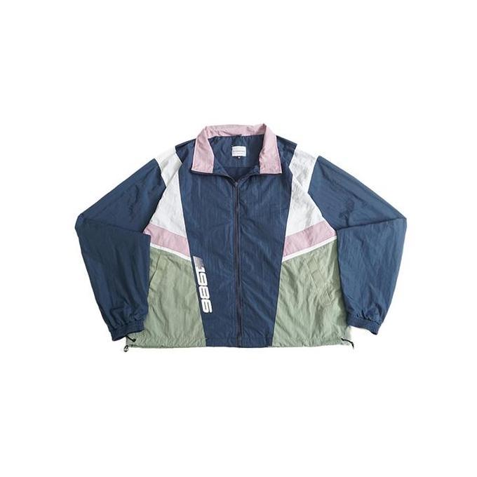 Uomo- Tsukuba 1986 Nylon Vintage Oversize Windbreaker / Jaket Japan Nilon Retro Colorblock