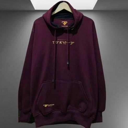 Uomo- Sweater Hoodie Pria Wanita Cb Cloting Warna Burgundy Japanes Style Original Jpn Premium Terlar
