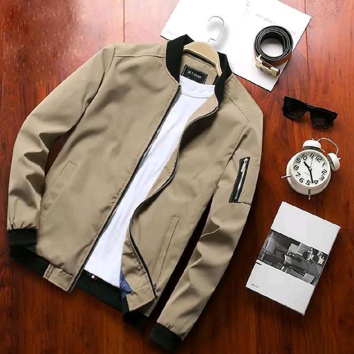 Uomo- Jaket Bomber Parasut Casual Pria Dan Wanita