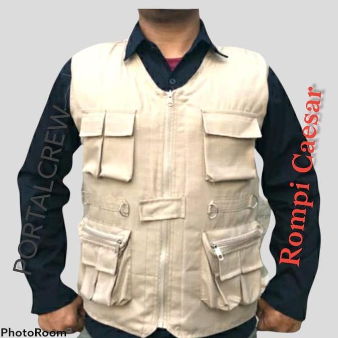 Uomo- Rompi Lapangan / Rompi Kerja / Rompi Motor Pria Casual Polos Keren Pria