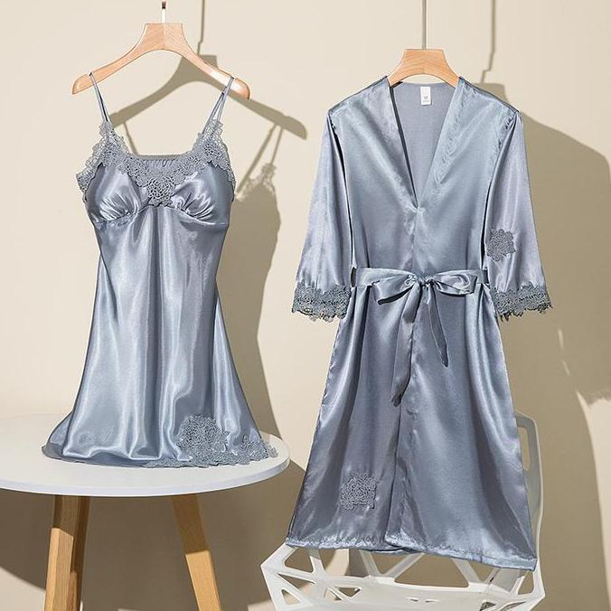 Lingerie Set / Baju Tidur Kimono Wanita Dewasa Sexy Hot Sexy Elegan / Set Lingerie Dress Seserahan P