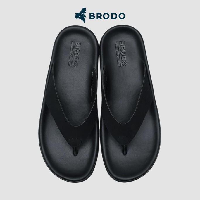 Sandal Pria Brodo - Sandal Flipper Full Black