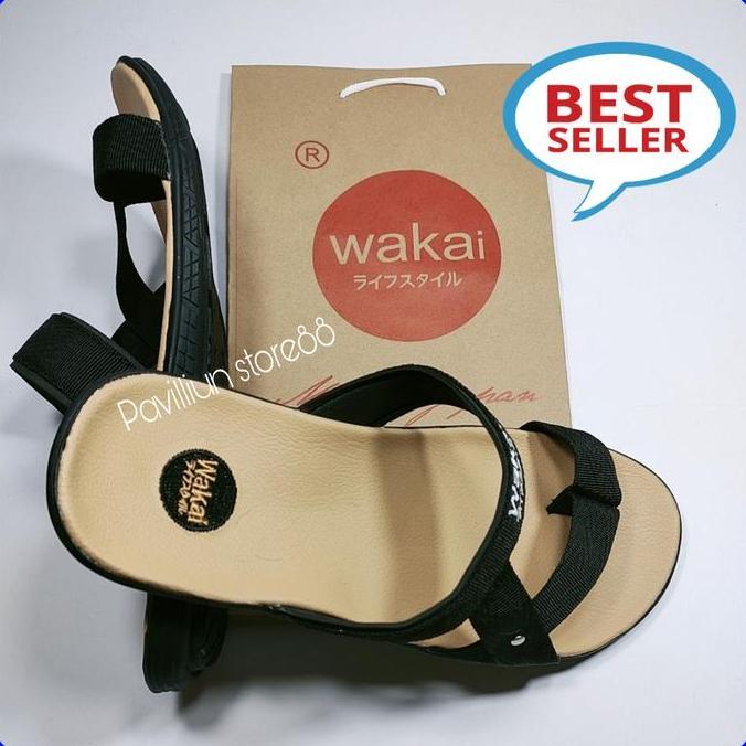 Sale Sendal Wakai Pria Wanita Mocca Hitam