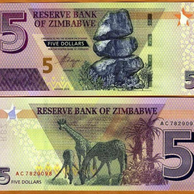 Zimbabwe 5 Dollars 2019