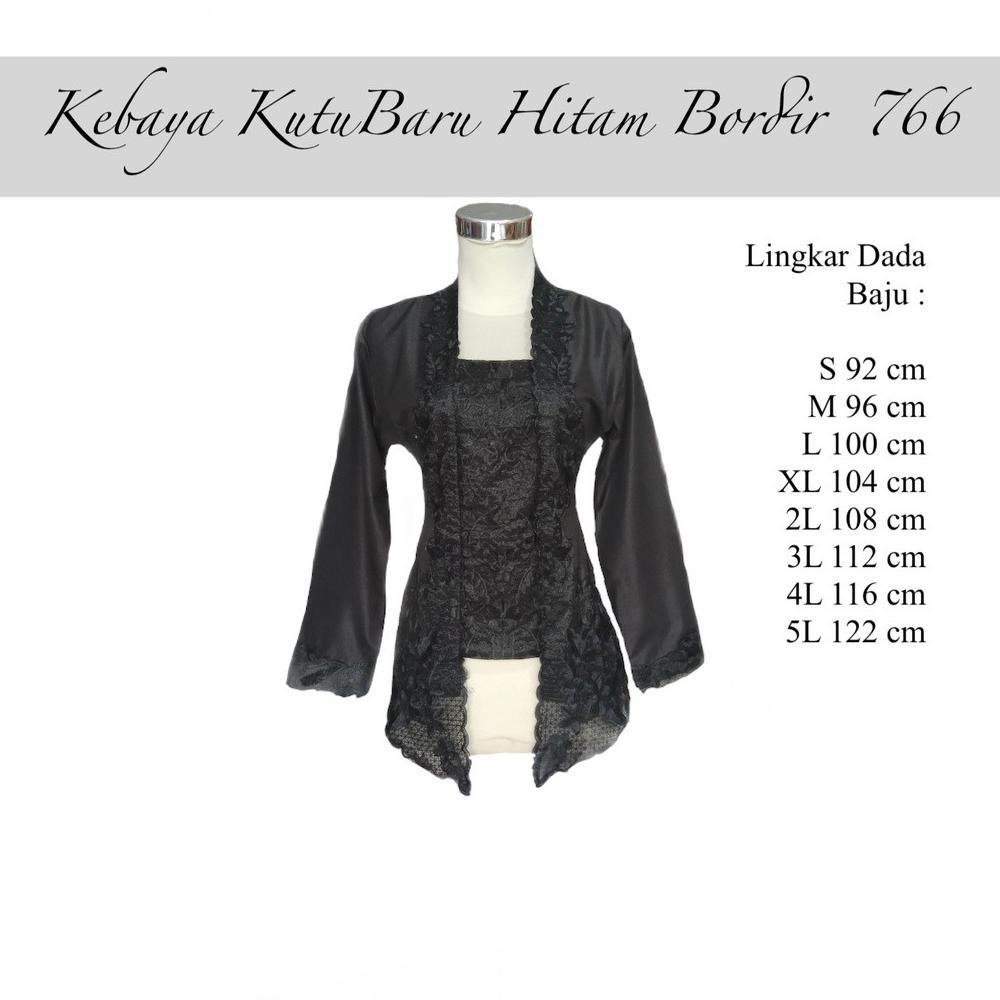 Awet Kebaya Kutu Baru Bordir Hitam Yuri 766