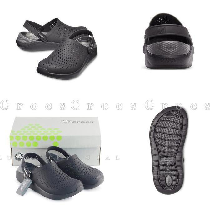 Sale Crocs Literide Clog Sepatu Sandal Pria Dan Wanita Hitam