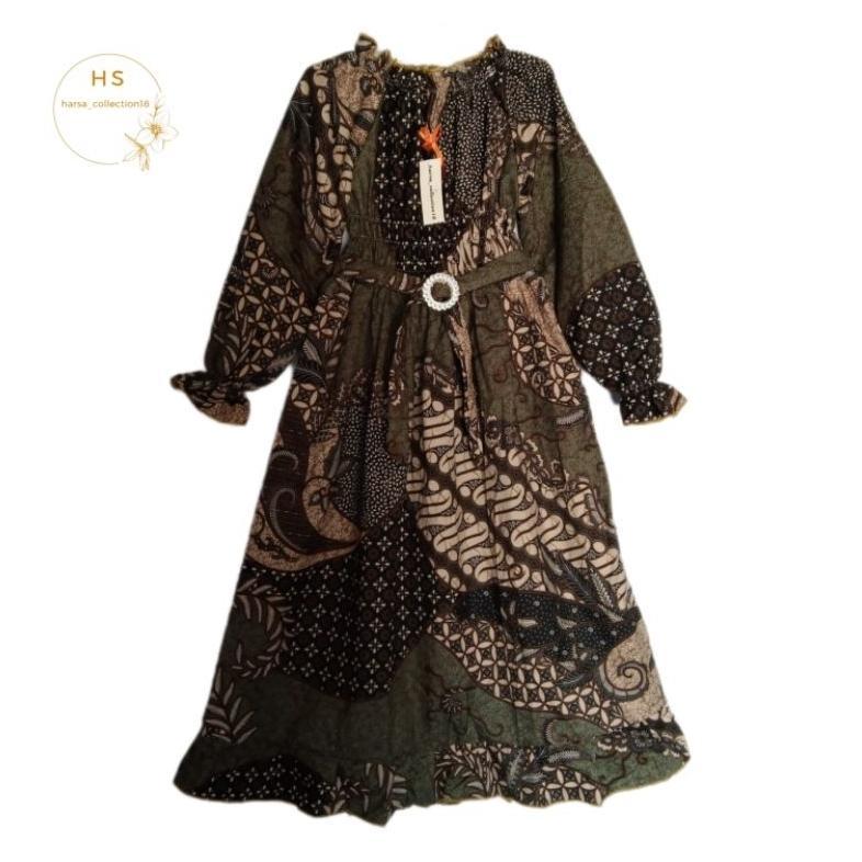 Berkualitas Gamis Batik Anak Perempuan Baju Batik Anak 10-12 Tahun Batik Full