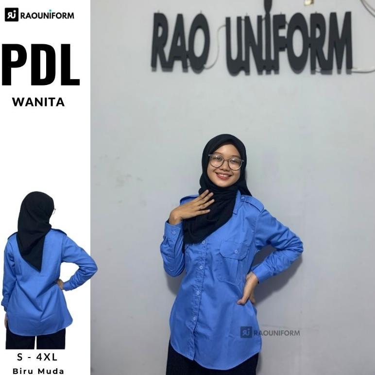 Best Seller Kemeja Pdl Putih Wanita/Seragam Kesehatan Wanita/Baju Dinas Pdl Lengan Panjang/Baju Pdl 
