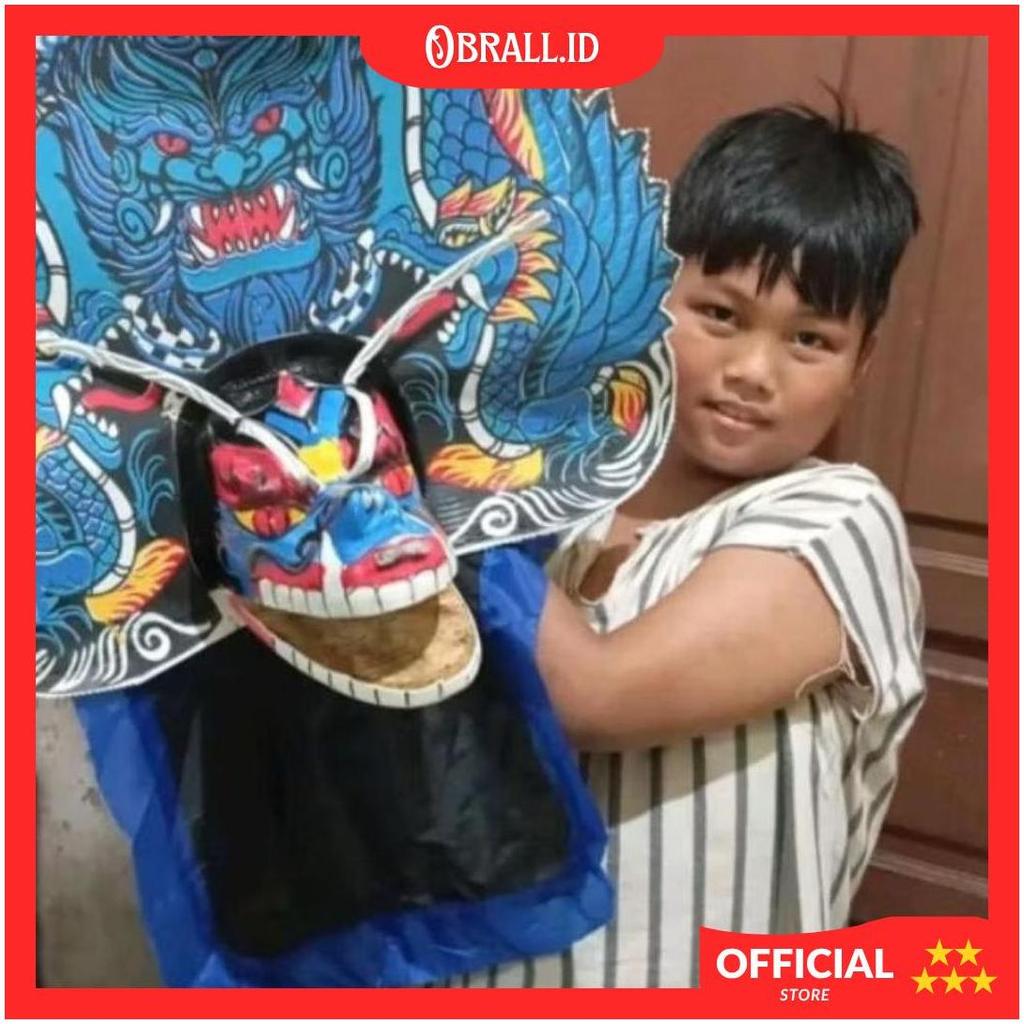 Baju Reog Anak Set Lengkap Kaos Celana Jaranan Barongan Devil Spon Jumbo Caplokan ZX
