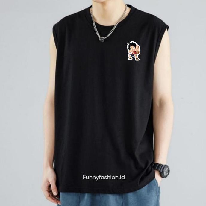 DF21 >> Singlet Pria Luffy Gear Second - Singlet Pria Dewasa - Singlet Pria Gym - Kaos Distro Keren