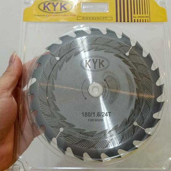 Mata Gergaji Kayu 7" X 24T Kyk / Saw Blade Potong Kayu Piring Gergaji Kyk Wood